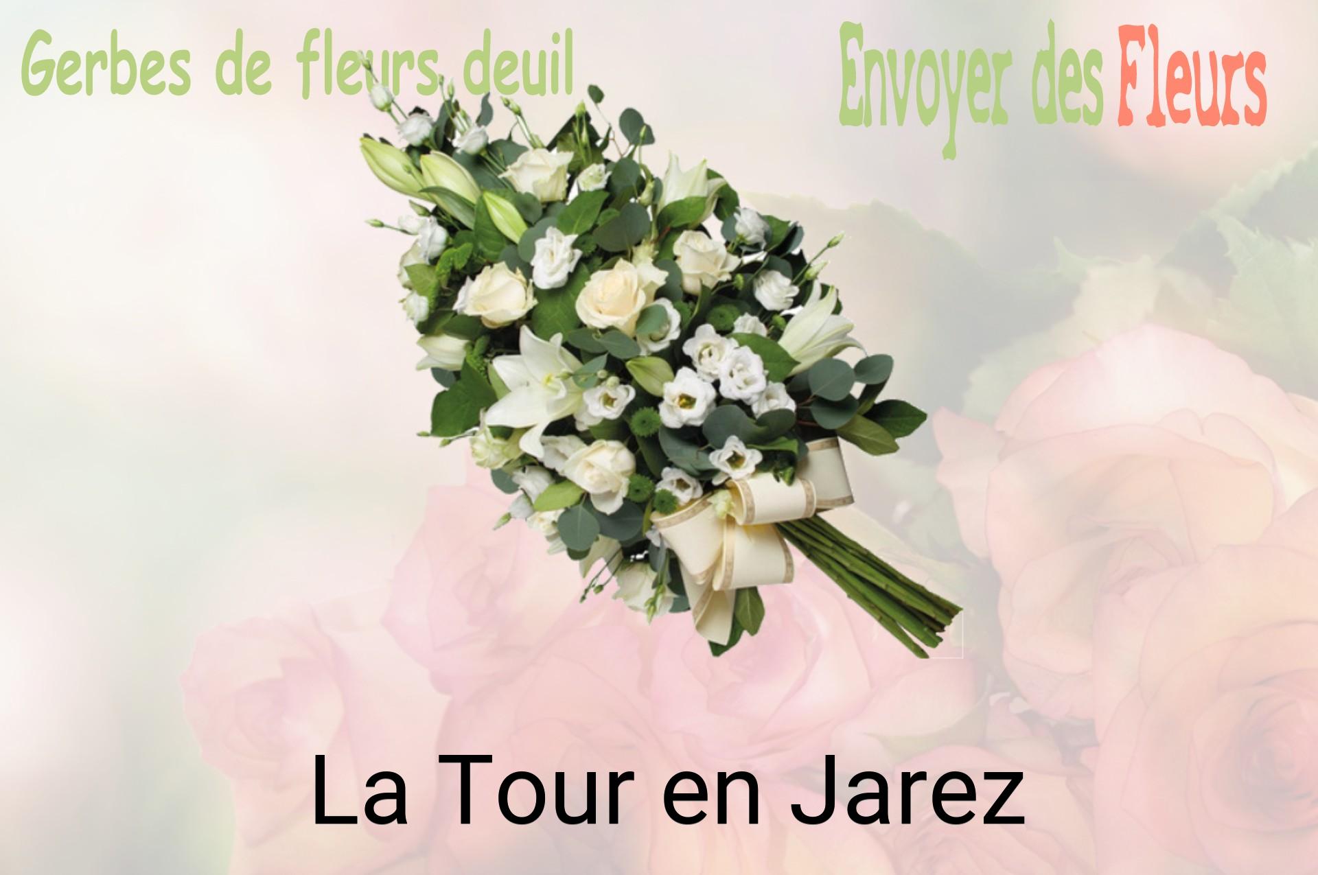 Gerbe de fleurs de deuil livrée à La Tour-en-Jarez